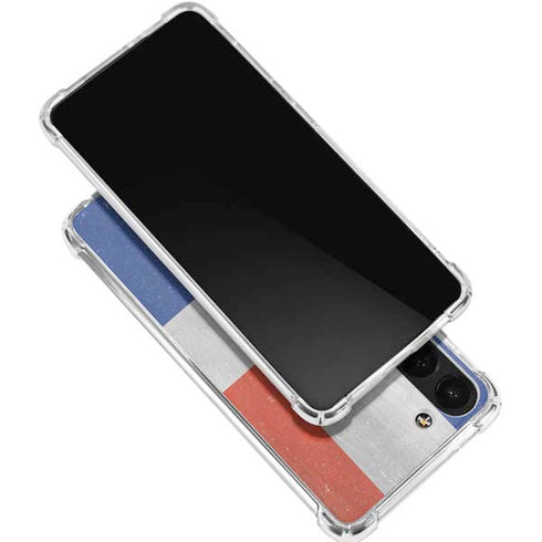Dominican Republic Flag Faded Galaxy S24 FE Clear Case